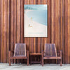 Vintage Santa Barbara Summer Time Tropical Illustration Outdoor Canvas Print - 28x40